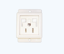 Standard U.S.A + L-shaped safety receptacle set(2P+E)