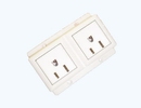 2 Standard U.S.A receptacle set Screw type (2p+E)
